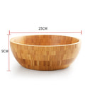 Natural Tableware Mixing Serving Fruit Salad 10 Inch Round Large Personalized Bamboo Bowl With Cheap Price