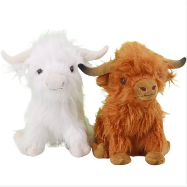 Hot-sale Highland Cow Simulation Long Hair Cow Dolls Scottish Highland Cow Plush Toys