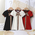 New Clothing Summer Dress Girls Short Sleeve Kids Clothes  Dress