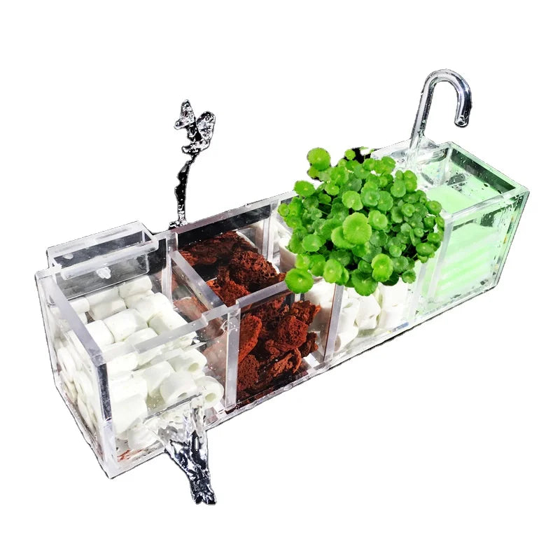 Eco-Friendly Plastic Hanging Fish Tank Filter Box with Water Pump