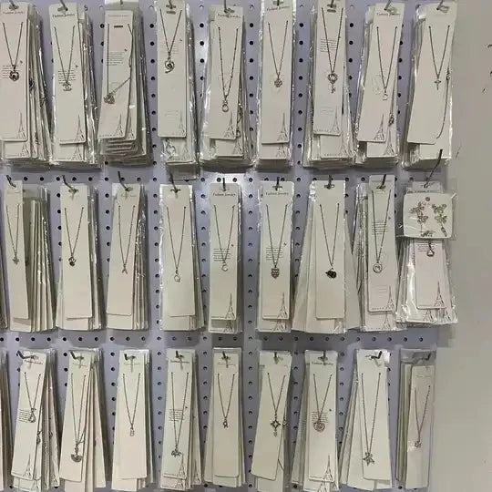 80-150pcs Each kg Sell by Weight Fashion Titanium Steel Stainless Steel Zircon Necklace Bulk Jewelry Mix and Random