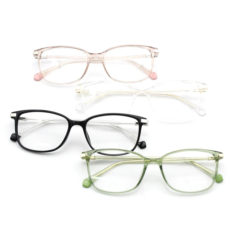 TR Metal Light TR90 Eyewear Transparent Oval Solid Pattern Full Rim Optical Frames Comfortable Stylish Spectacles Women Men