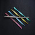 Ice Flower Design Reusable Pure Titanium Colorful Chopsticks Tableware Household Chopsticks