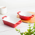 Wholesale Brownie Chicken Baking Pan Rectangular Oval Ceramic Baking Dish Set with Handle for Cooking