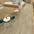 8mm Waterproof Natural Oak Matte Finish Lock PVC SPC Flooring System for Hotel & Apartment Use with Graphic Design IXPE Underlay