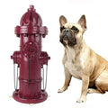 Resin Fire Hydrant Dog Ornament with Chain Detail Realistic Pet-themed Garden Decoration for Lawn and Yard