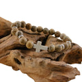 Picture Jasper Fine Natural Gemstone Infinity Stretch Cross Bracelet for Women Men Protection Classic Healing Energy Jewelry