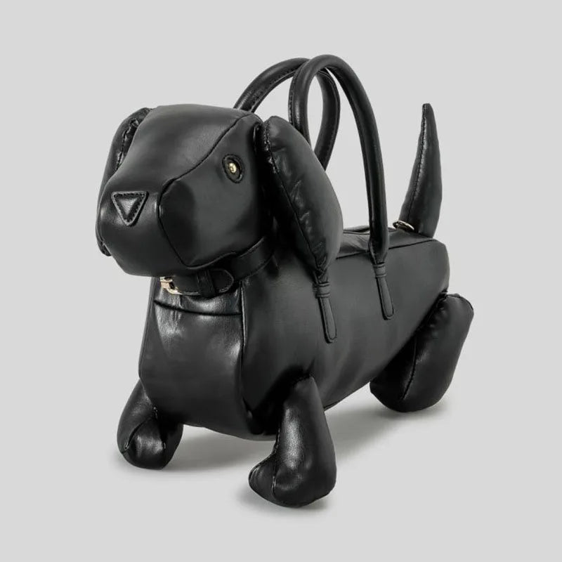 Puppy Shape Single Shoulder Crossbody PU Personality Creative Retro Handbag Woman