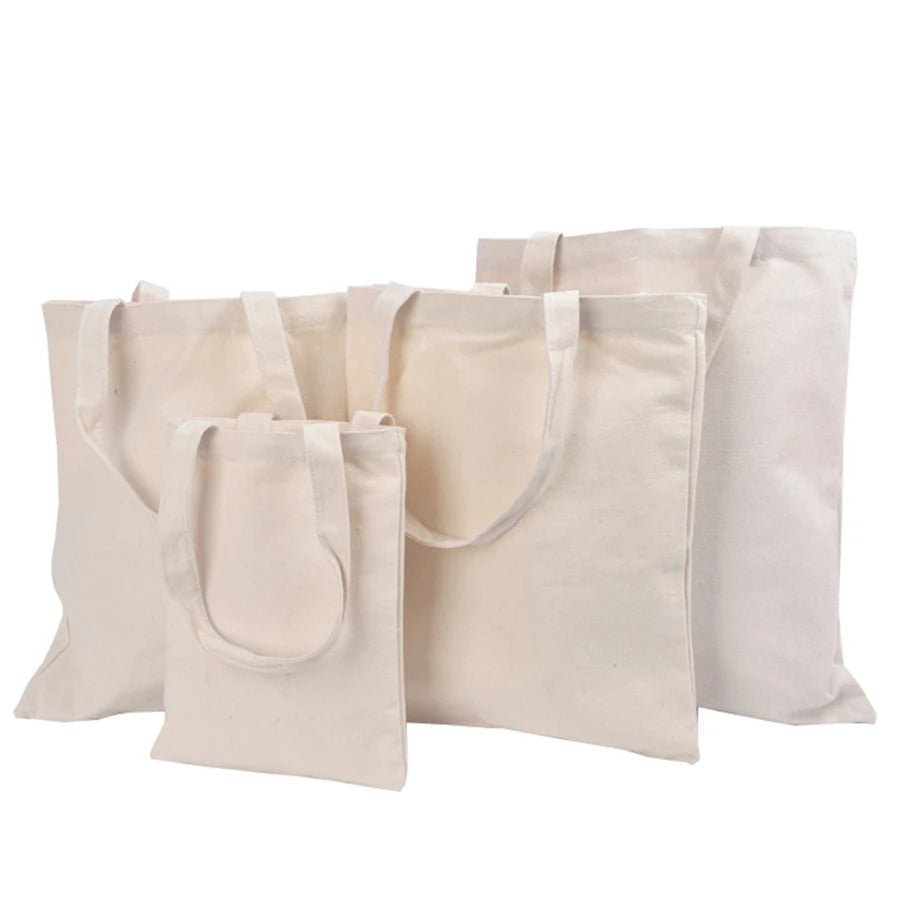 Customizable Size Solid Color Canvas Tote Bag Custom Canvas Tote BagCanvas Shoulder BagPlain Custom Canvas Bag