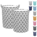 23-inch Tall (2 Pack) Extra Large Laundry Basket Storage Hamper Drawstring Waterproof Round Linen Collapsible Storage Basket
