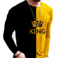 Men's Fashion Loose Fit Crewneck Stripe T-Shirt Vintage Retro Full Printed Shirt for Men Luxury Man Long Sleeve Shirt