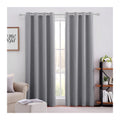 JA 52*84IN Ligut Gery Blackout Curtains Thermal Drapes with Grommets Noise Reducing Room Darkening for Home Bedroom Living Room