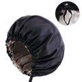 Custom Logo Women Silk Night Sleep Hats Double Layer Head Cover Custom Sleeping Cap Adjustable Silk Satin Bonnet