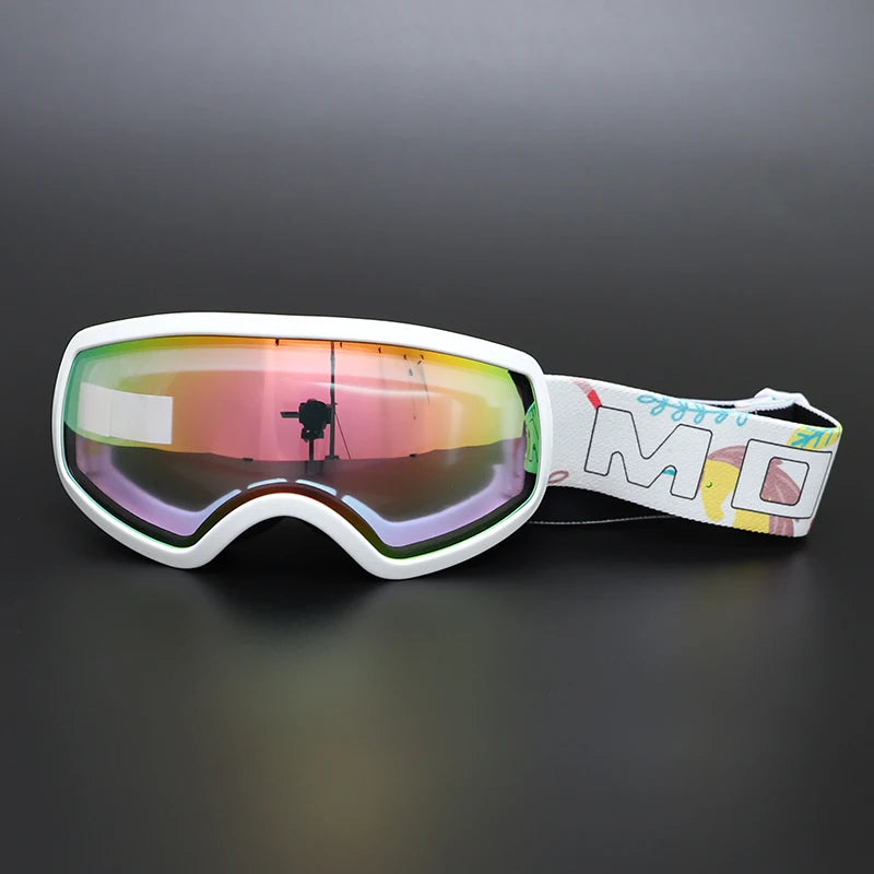 Yijia Optical Wholesale Stock Teenage Antifog Ski Glasses Snow Goggle Kids Custom Sunglasses Children Colored Ski Goggles