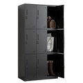 Steel 9-Cube Box Cabinet with Key Lock Metal 9-Door Locker for Storage Cube Lockers