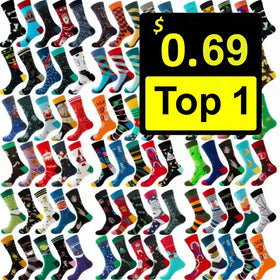 Factory Novelty Crew Christmas Stockings Custom Logo Jacquard Dress Socks Colorful Unisex Funny Happy Cotton Socks for Women Men