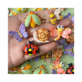 Best Selling 100pcs/Bag Vintage Cartoon Resin Cabochon Butterfly Bee Ladybug Dragonfly Resin Insect for DIY Craft