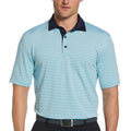 Custom 4 Way Stretch 92% Polyester 8% Spandex Golf Polo Shirts With Stripes Logo