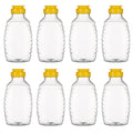 Bulk 8 Pack 16 oz clear Plastic Honey Jars 500g Hot Sauce Ketchup Honey Squeeze Packaging Bottle