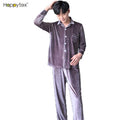 Hot Style Winter Sexy Comfortable Long Pants and Sleeves Fashion Velvet PJ Set Luxury Women Sleepwear Men Couple Pajama Set