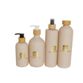 500ml Plastic Bottles with Pump Wheat Straw Shampoo Cosmetic Packaging Biodegradable 250ml Flat Shoulder Wheat Straw Bottle
