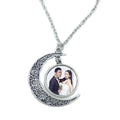 RubySub SL-16 Custom DIY Zinc Alloy Moon Necklace Sublimation Necklace Pendant Blanks