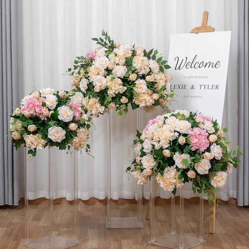Artificial Silk Flower Ball Rose Faux Hydrangea Centerpieces Christmas Wedding Decoration