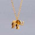 Geometric Featured Collarbone Chain Non Tarnish Stainless Steel Necklace Lucky Elephant Pendant Necklace Gifts for Women
