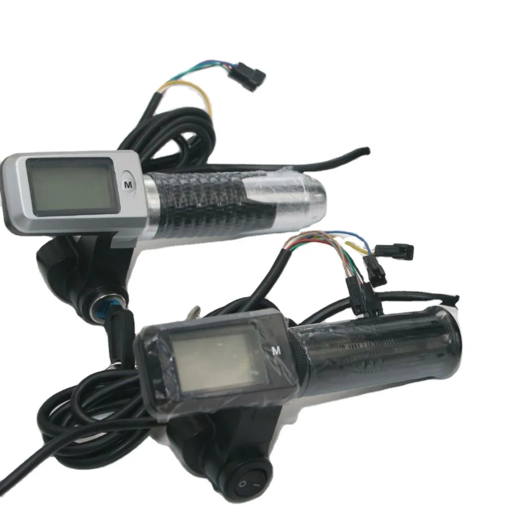 Electric Bicycle Handle Electric Bicycle Handle Throttle Electric Bicycle Handle 36V/ 48V / 60V with LCD Display Screen