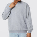 Custom Men's V-neck Regular Fit 100% Cotton Eco-Friendly Breathable Autumn Pullover Sweatshirt with Drop Shoulder