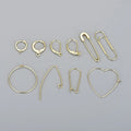 Wholesale Minimalism 18k Plated Paper Clip Earrings Accessories 100% 925 Silver Ear Hooks