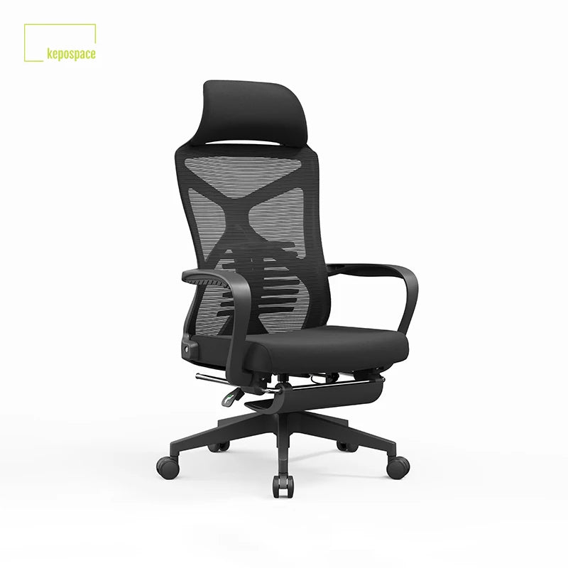 Modern Ergonomic Office Chair Comfortable Lifting Computer Mesh Chair 160Â° Adjustable Office Chair Lunch Break with Footrest
