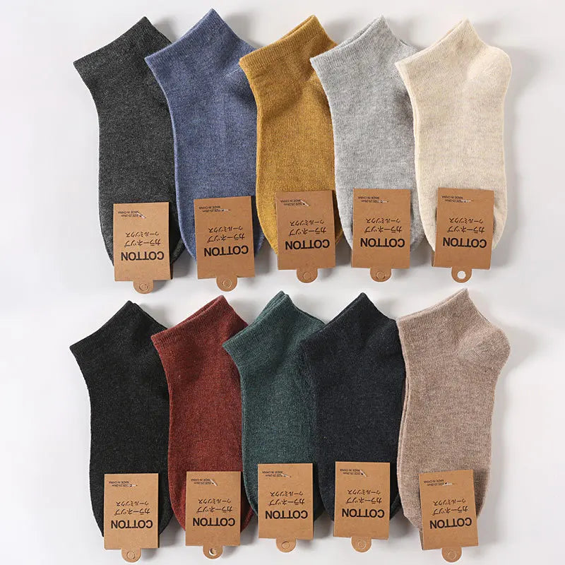 Men  Vintage Cotton Socks Fashion Sports Boat Low Tube Male Running Socks Comfortable Women Large Size Socks Hosiery