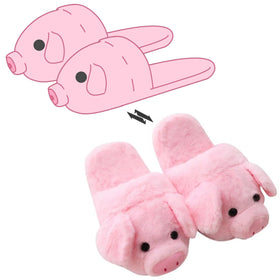 Winter Women Warm Indoor Slippers Lady Fashion Cute Pink Pig Soft Fluffy Plush Slipper Female Casual Comfort Women's Slippers