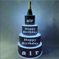 RICHSHINING 4 Tiers Happy Birthday Led Cake VIP Bottle Presenter champagne Display Rack for Night Club