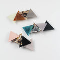 French Acetate Geometry Hair Barrette Clip Splicing Triangles Hair Clips Large 9.1cm Women Ponytail Hair Clips
