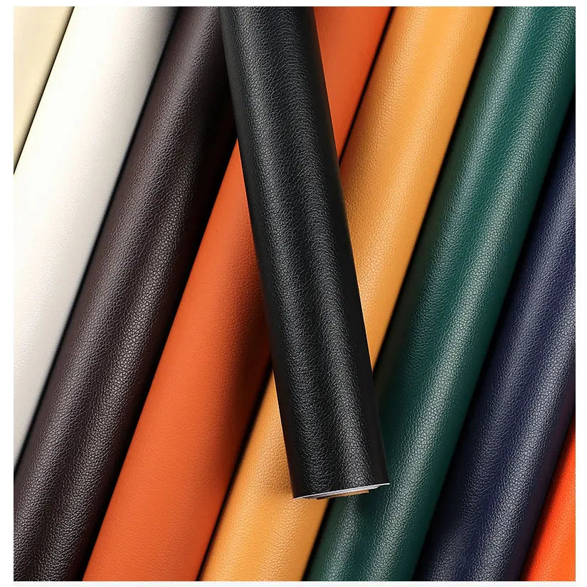 Wholesale Self-Adhesive Litchi Pattern PVC Leather Repair Patch for Furnitures SofaCar SeatCushion Renovation Easy Durable Use