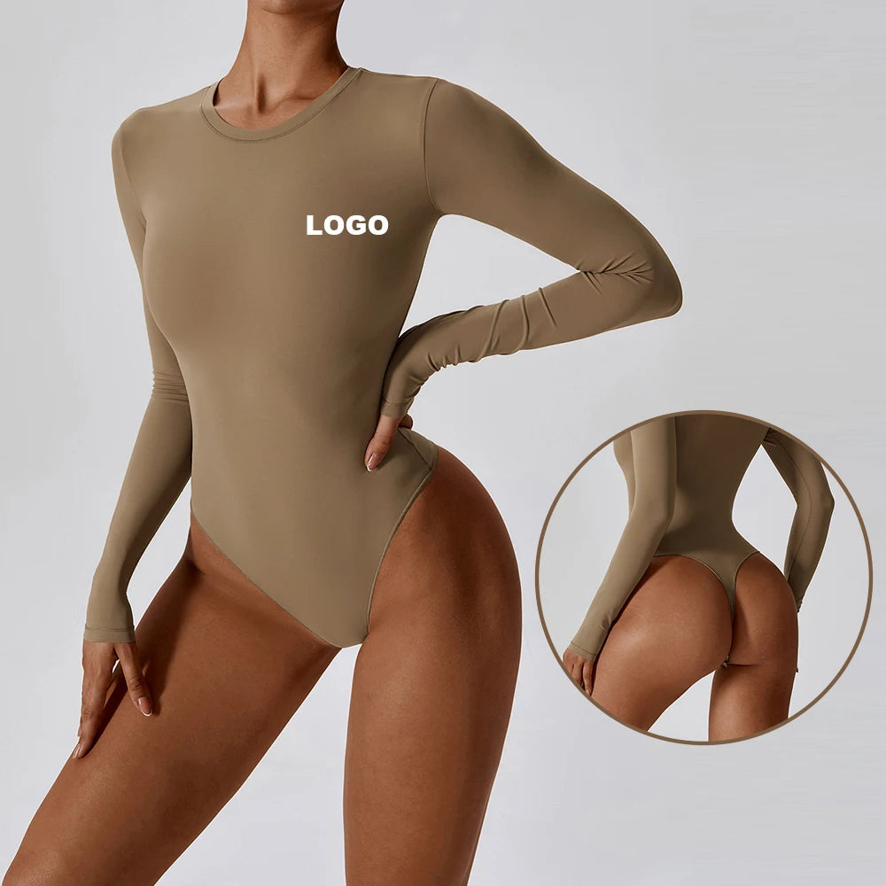 Training Custom Logo Solid Sport Gym Workout One Piece Yoga Women Active Wear Yoga Fitness Jumpsuit