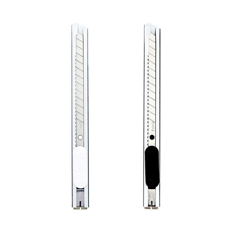 Deli 2053 White Art Knife Metal Shell Students Use Paper Cutters Disassemble Express Retractable Knives 720pcs Per Carton Set