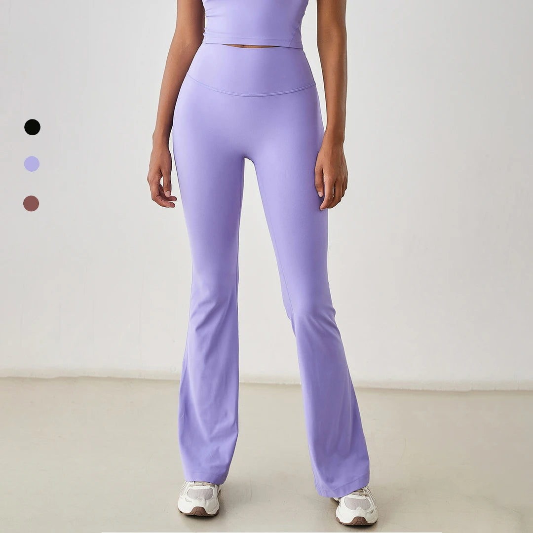 Custom Logo Gym Fitness Sport Dance High Waist Yoga Pants Flared Leggings for Women MegaBDM