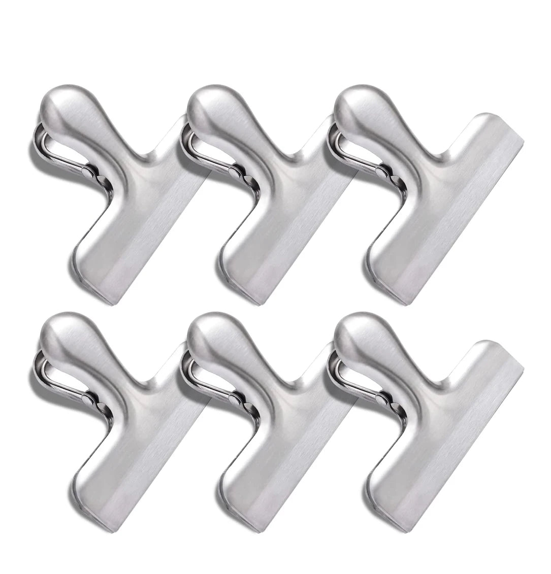 Stainless Steel Chip Clip Bag Clips for Food Package Heavy Duty Air Tight Seal Kitchen Snack Clips