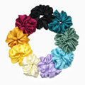 16cm Large Size Satin Hair Scrunchies Elastic Hair Bands INS Hot Ponytail Holders Hair Ties Women Headwear Accessories Wholesale