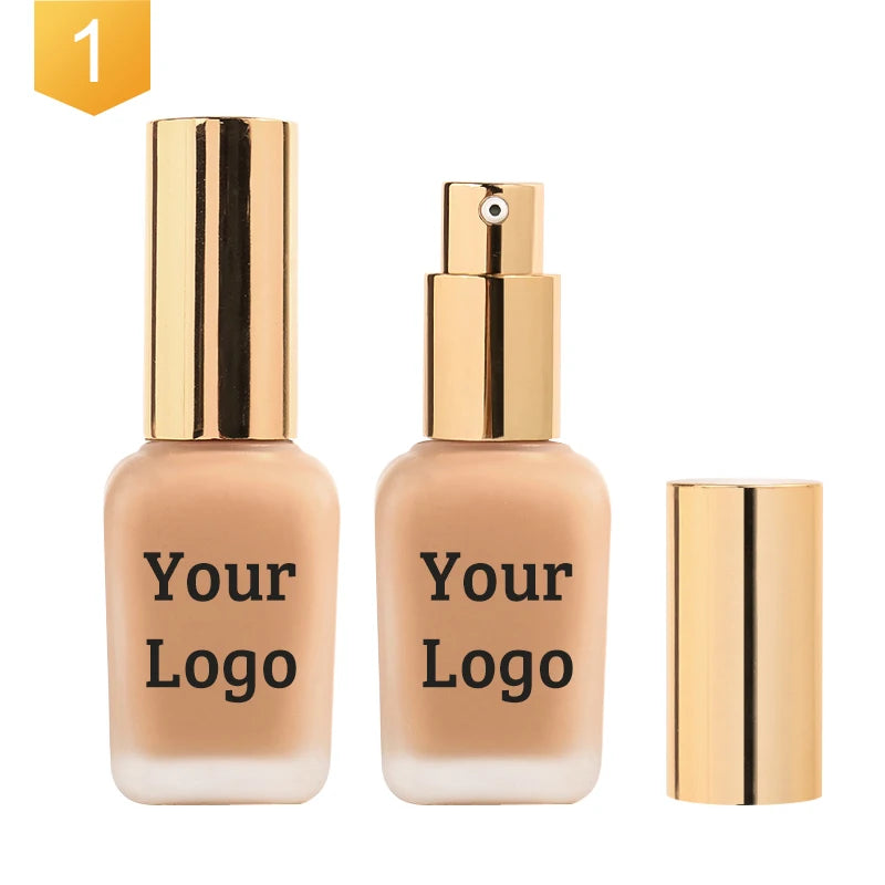 Wholesale No logo Cosmetic Matte Moisturizer Foundation Private Label Beauty Makeup Liquid Foundation Manufacturers