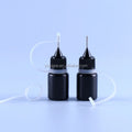 RTS in Stock 15ml 15 ml  1oz .5 oz Squeeze Soft PE LDPE Dark Shading Black Metal Plastic Dropper Sewing Oil Needle Tip Bottle
