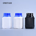 High Quality 250ml Square HDPE Plastic Bottle with Inner Cover Medical Liquid Alcohol Dispensing Container Pill Use