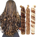 Glow Color Loose Curl Braiding Hair Extension 22inch 14inch Length Silk Curl Braiding Attachment