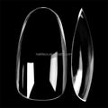 NADECO False Nail Tips Soft Gel Pro Tips Clear Color Salon Medium Oval Shapes No Trace Tips