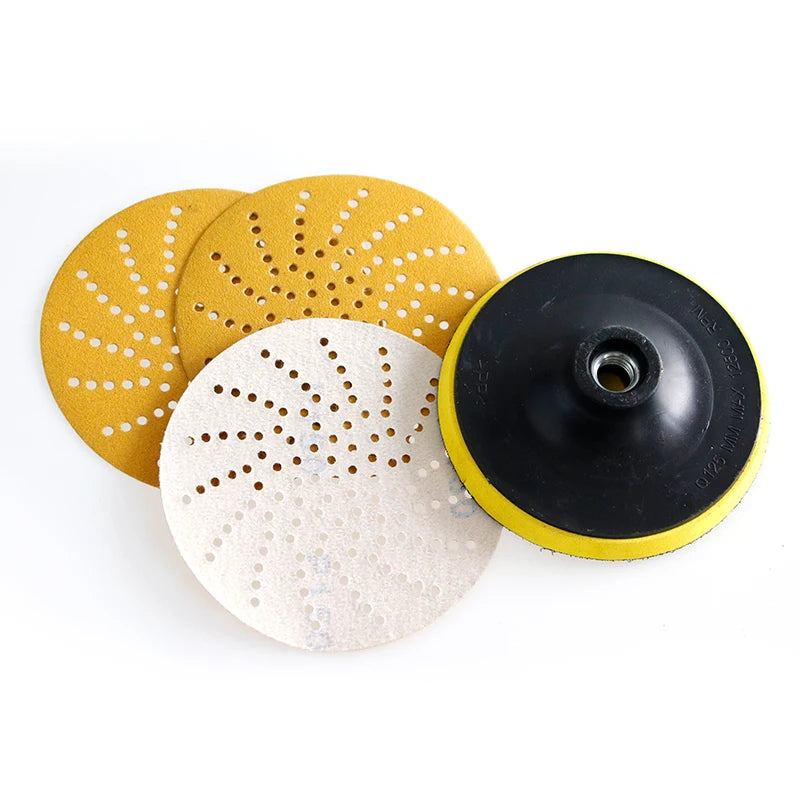 Factory Price 150mm Gold Sanding Disc Wet & Dry Round Abrasive Sandpaper Disc for Sanding Wood / Car