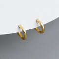 Fashion Jewelry 925 Silver Plain Twist Hoop Earrings Jewelry 18K Gold Plated Sterling Silver  Hoop Earrings for Women