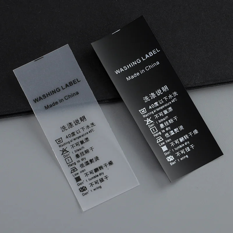 Low MOQ Wholesale Custom Easy Soft Clothing Printed Label Custom Clothing Wash Care Llabel Clothing Labels